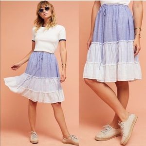 Rails Anthropologie Tiered Patchwork Skirt